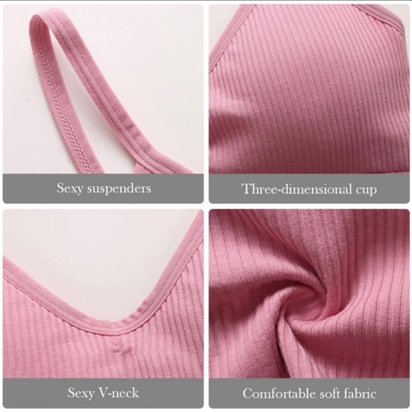 Women’s padded spaghetti strap tank top w/buttons - Picture 2 of 14